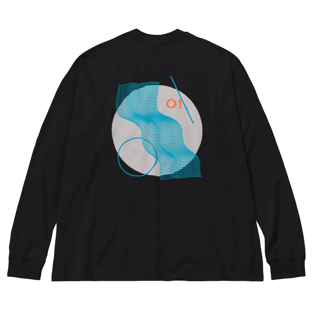 SPACEの01_blue Big Long Sleeve T-Shirt