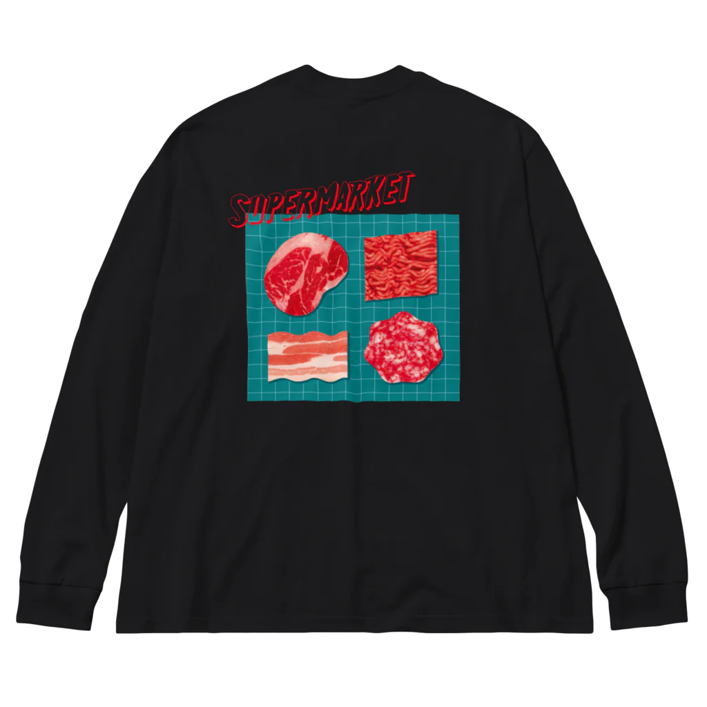 かじたのスーパーマーケット：肉 Big Long Sleeve T-Shirt