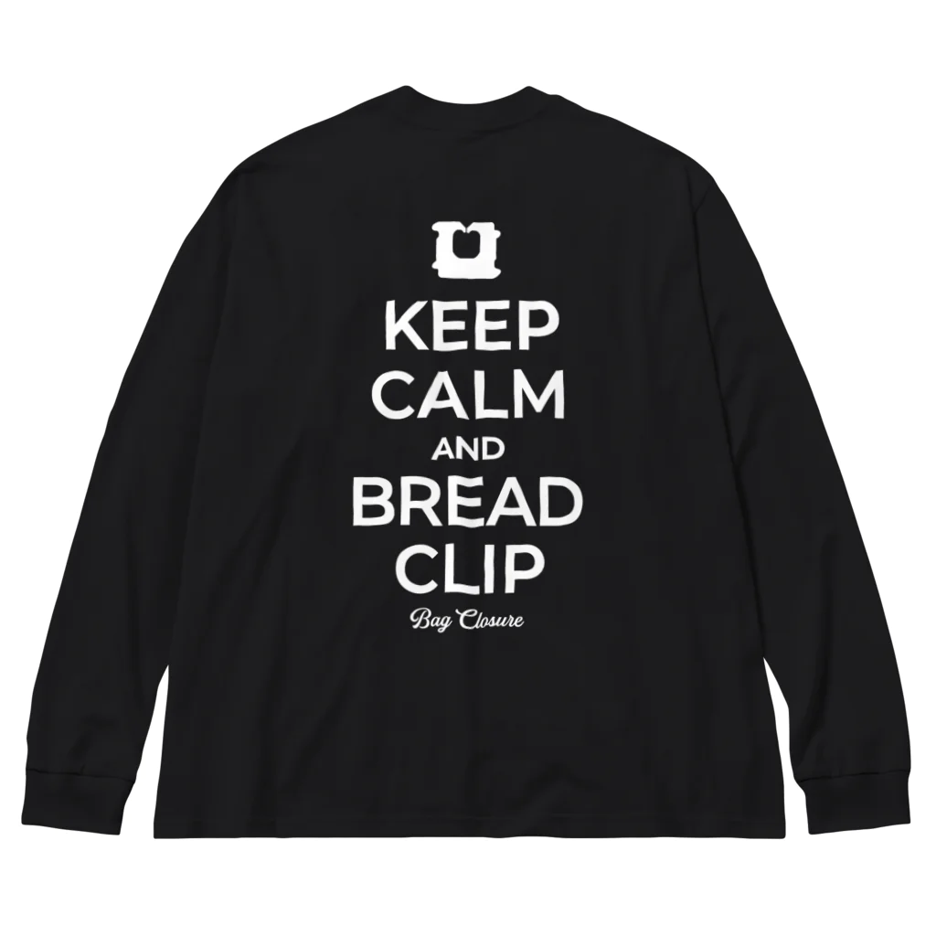 【SALE】Tシャツ★1,000円引きセール開催中！！！kg_shopの[★バック] KEEP CALM AND BREAD CLIP [ホワイト] Big Long Sleeve T-Shirt