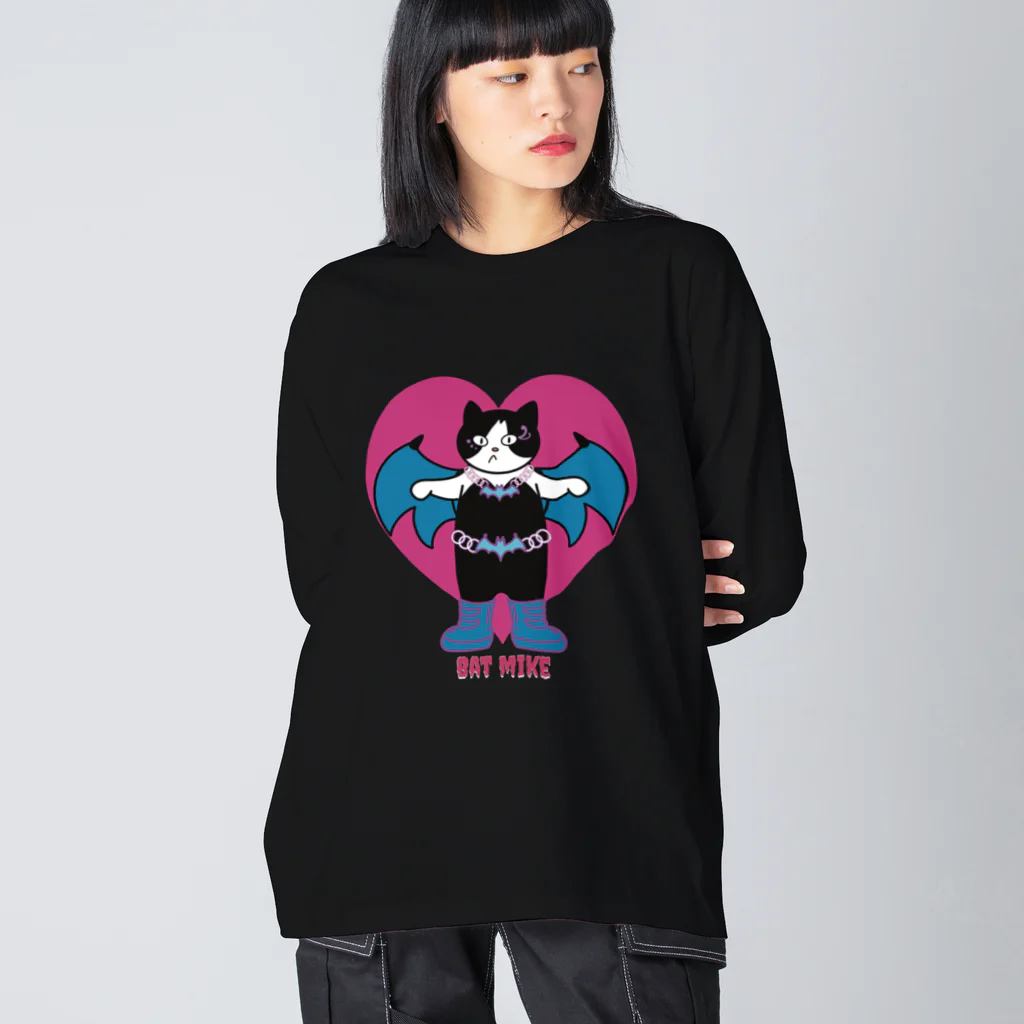 Metime Designs ☆ みぃたいむデザインのBAT MIKE Big Long Sleeve T-Shirt