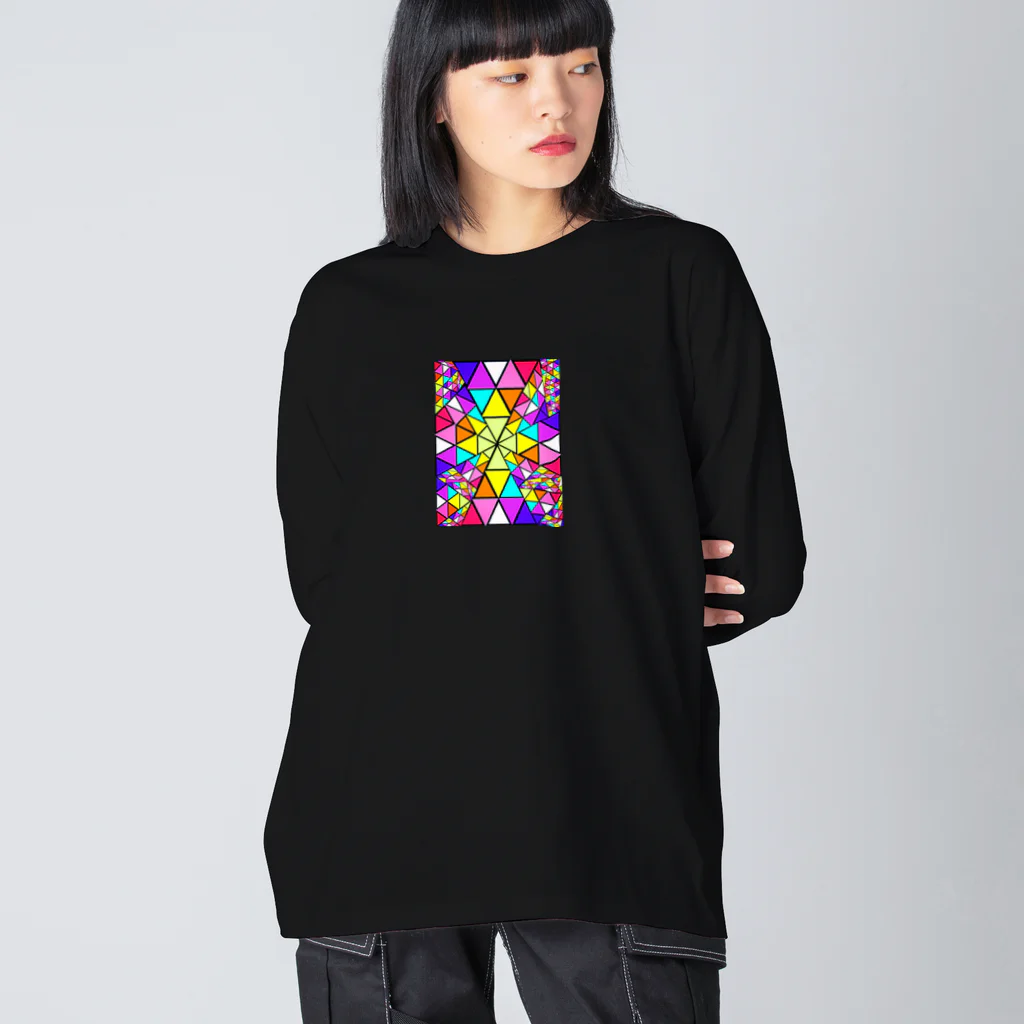 みにゃ次郎のステンドグラス Big Long Sleeve T-Shirt