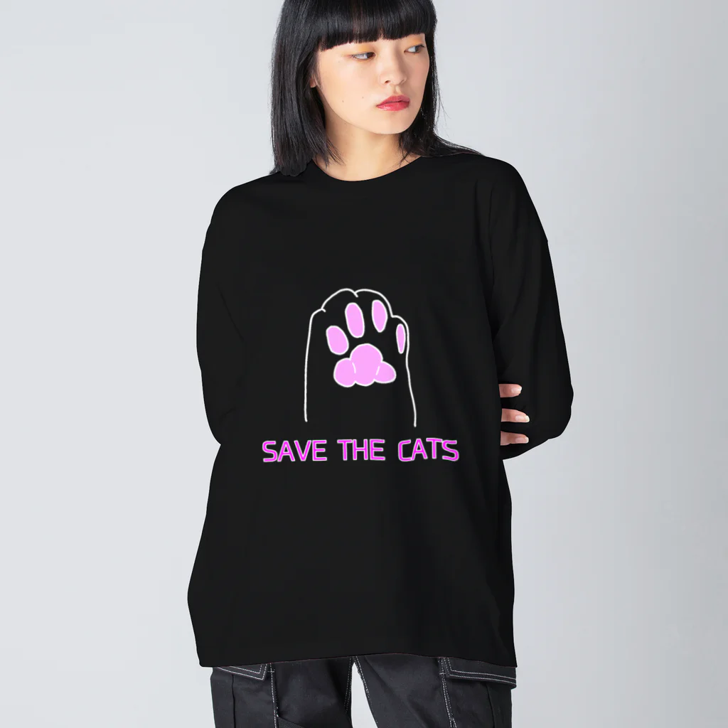 あみKENのSave the cats 2 ビッグシルエットロングスリーブTシャツ