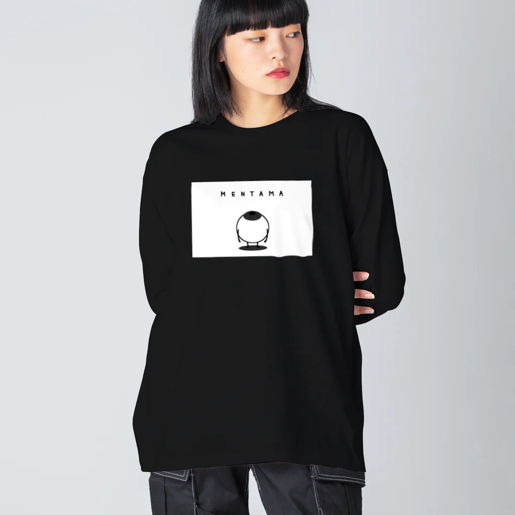 ZASHIKIの目ん玉(くろ) ビッグシルエットロングスリーブTシャツ