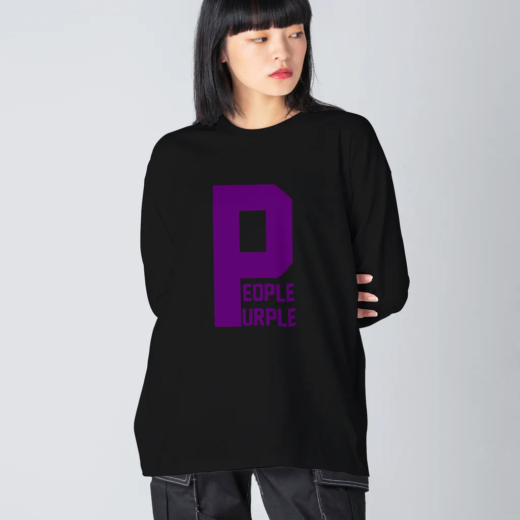 Bootleg BustersのPeople purple ビッグシルエットロングスリーブTシャツ