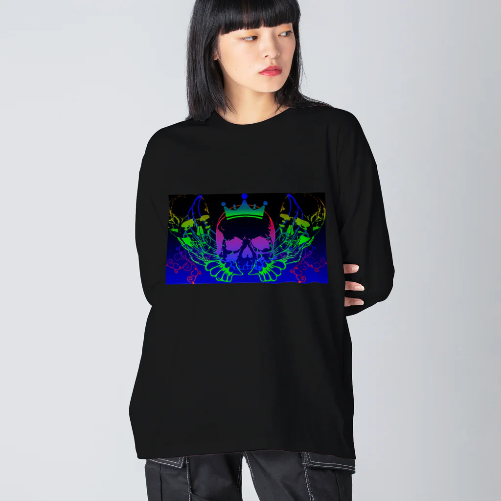 EAGIEのNEON SKULL ビッグシルエットロングスリーブTシャツ