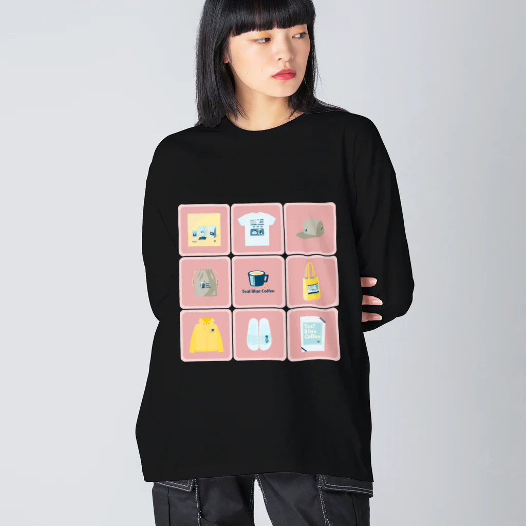 Teal Blue CoffeeのTealBlueItems _Cube PINK Ver. ビッグシルエットロングスリーブTシャツ