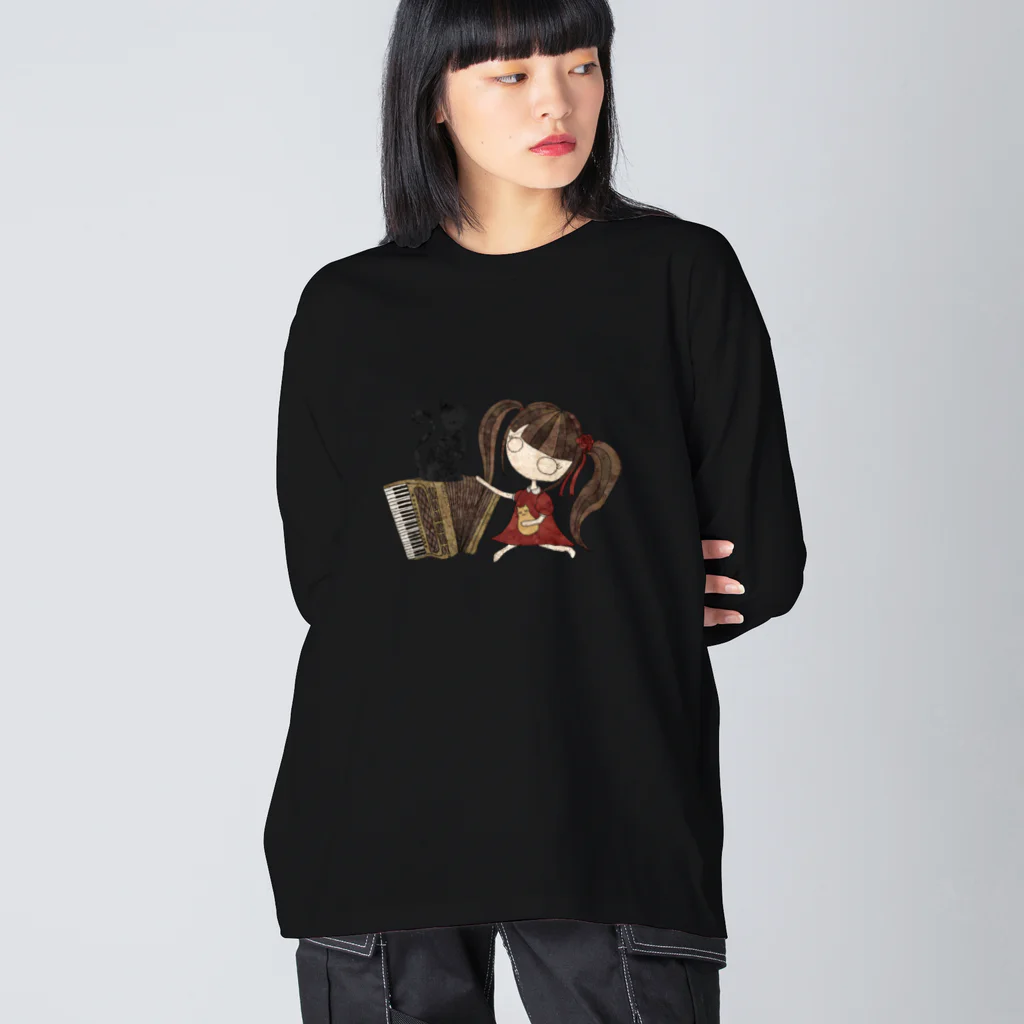 めいめい森のベルガットの猫降る夜 Big Long Sleeve T-Shirt