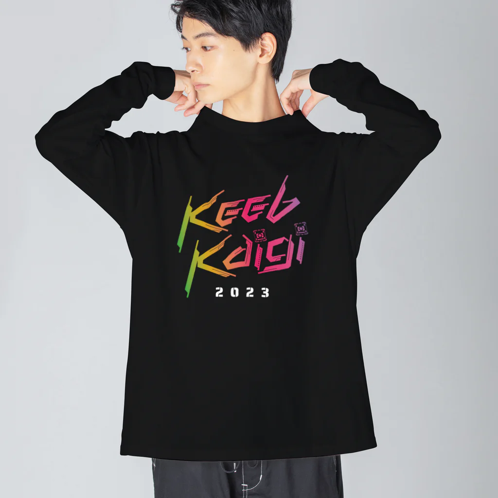 (\( ⁰⊖⁰)/) esaのKeebKaigi Official Swag (with backprint) #keebkaigi  ビッグシルエットロングスリーブTシャツ