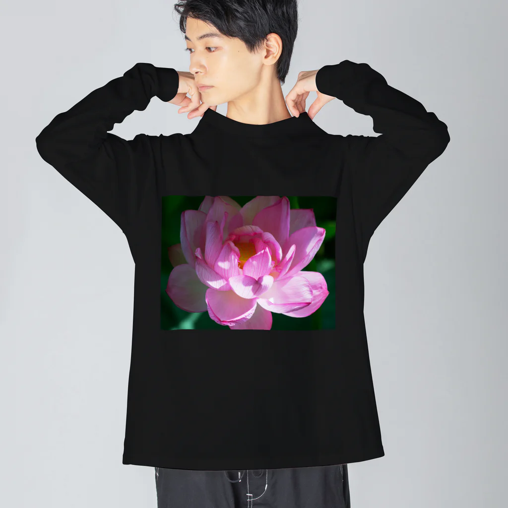 akane_art（茜音工房）の癒しの風景（ハス） Big Long Sleeve T-Shirt