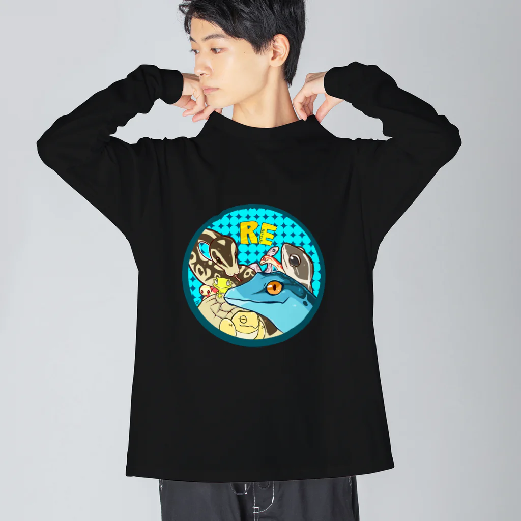 SWの爬虫類いろいろ ビッグシルエットロングスリーブTシャツ