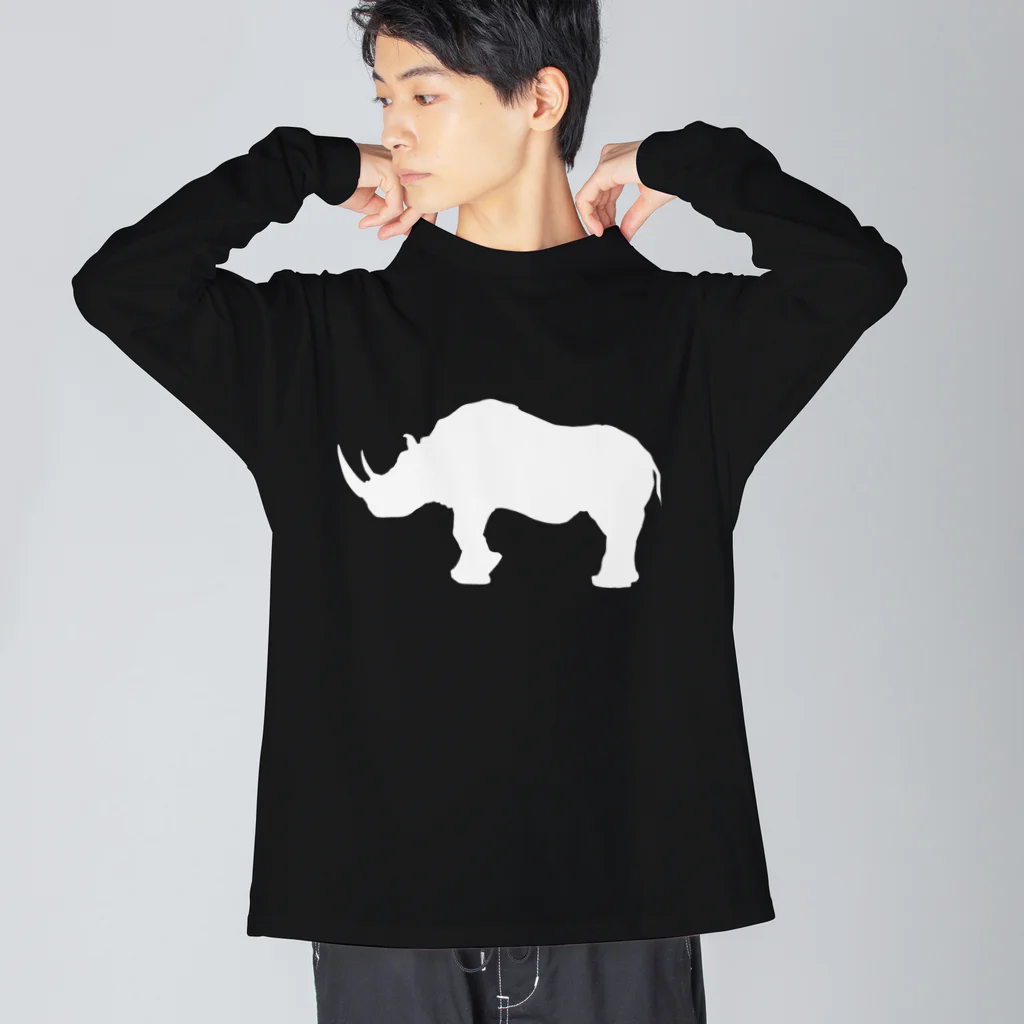 あおぞらのサイ_WHITE Big Long Sleeve T-Shirt