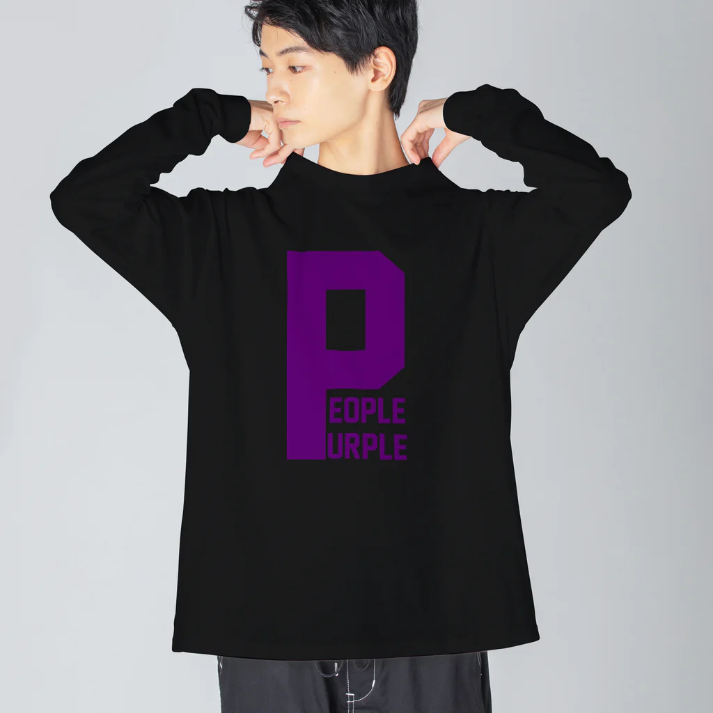 Bootleg BustersのPeople purple ビッグシルエットロングスリーブTシャツ