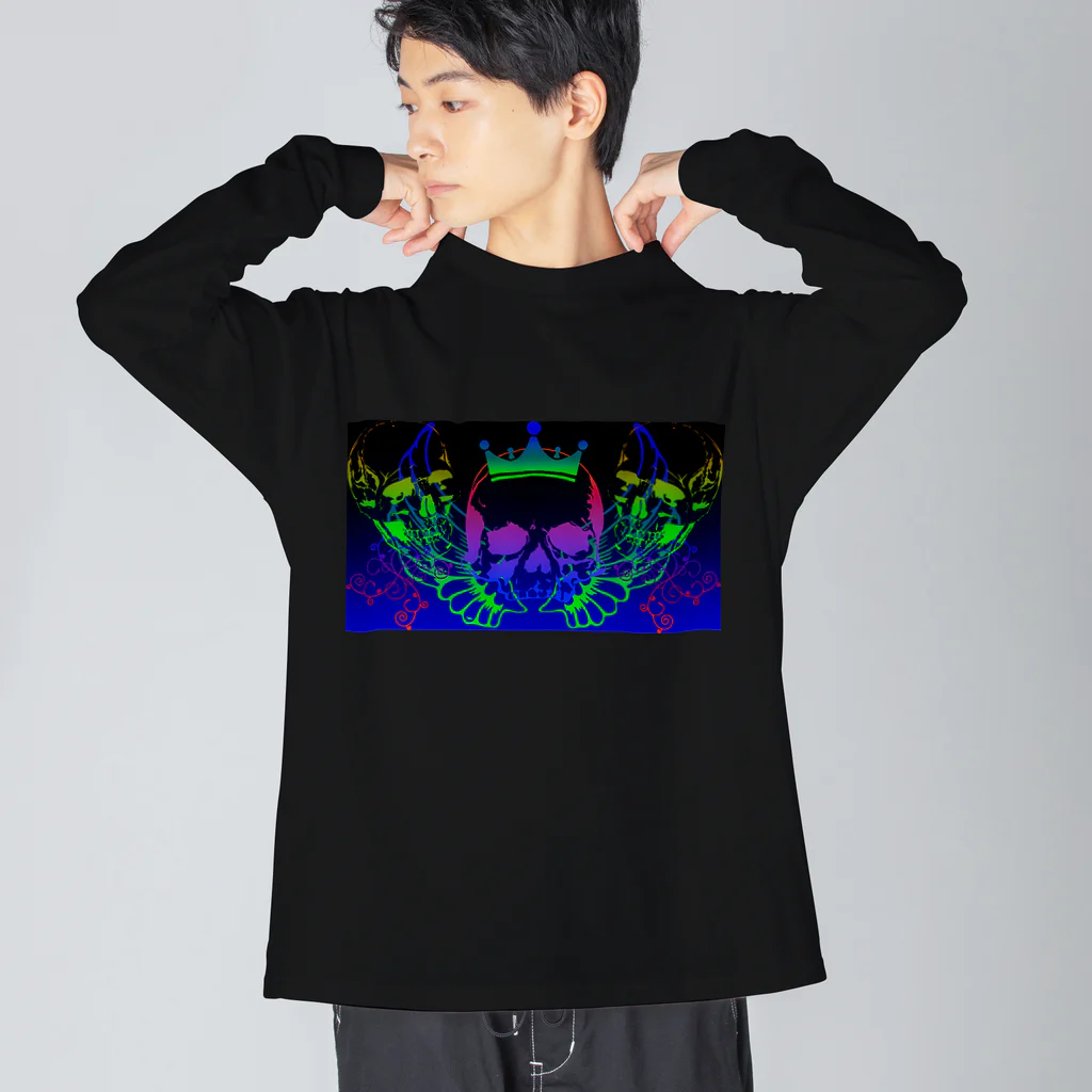 EAGIEのNEON SKULL ビッグシルエットロングスリーブTシャツ