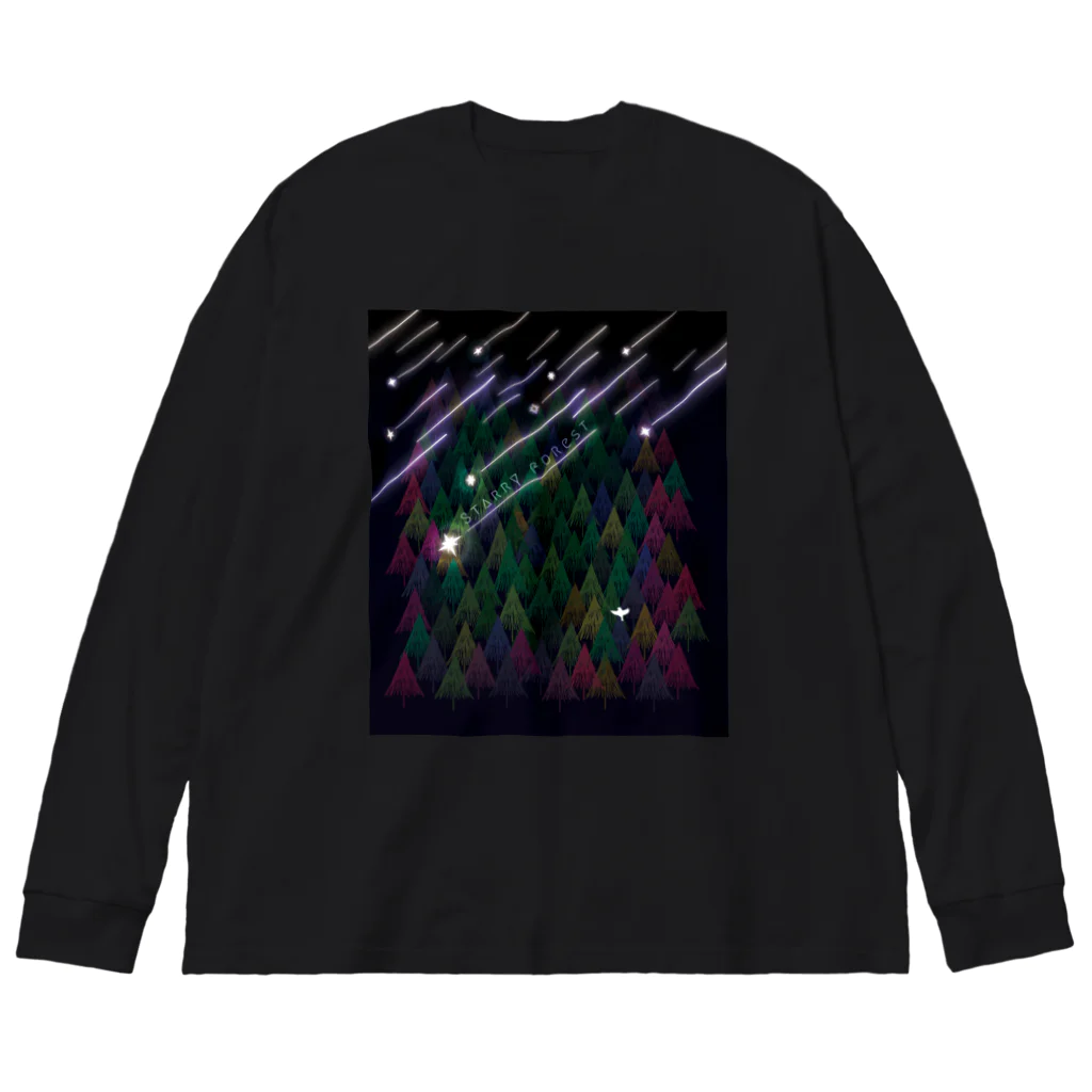 Drecome_Designの星降る森(紫) Big Long Sleeve T-Shirt