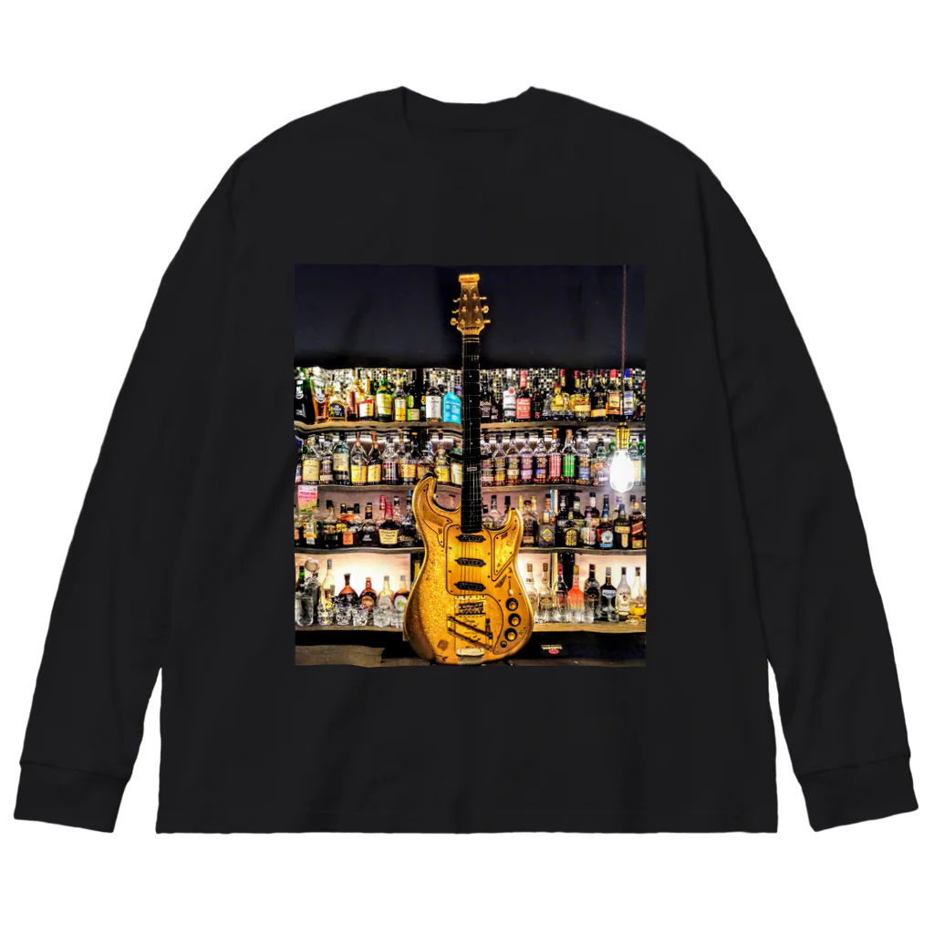 Rock★Star Guitar School 公式GoodsのGuitar & Alcohol ビッグシルエットロングスリーブTシャツ