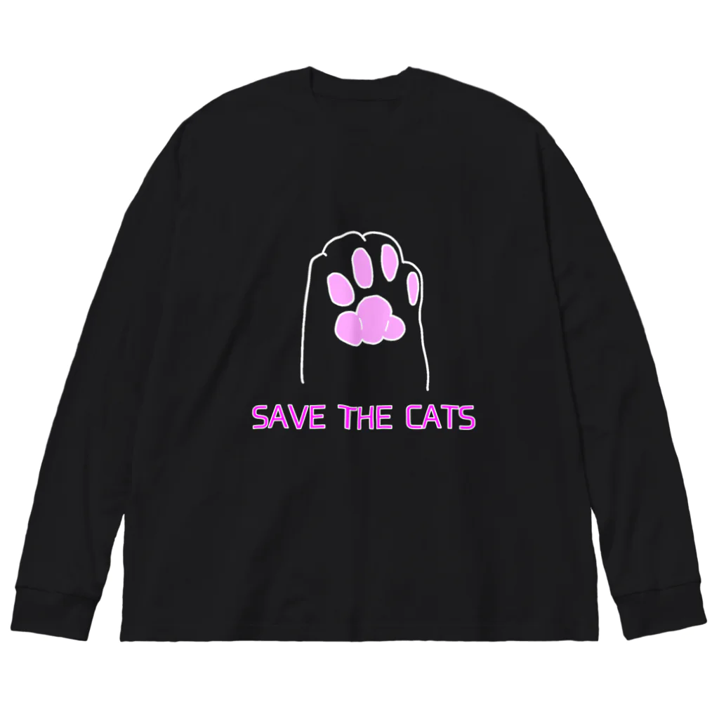 あみKENのSave the cats 2 ビッグシルエットロングスリーブTシャツ