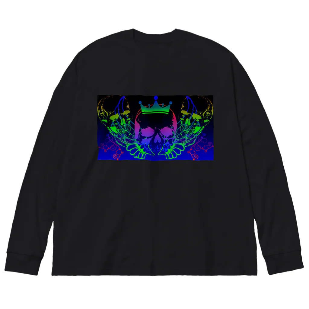 EAGIEのNEON SKULL ビッグシルエットロングスリーブTシャツ