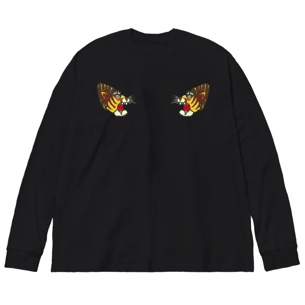 SAUNA ZOMBIESのSAUNA ZOMBIES-Giddy Tiger LONG SLEEVE T- Big Long Sleeve T-Shirt