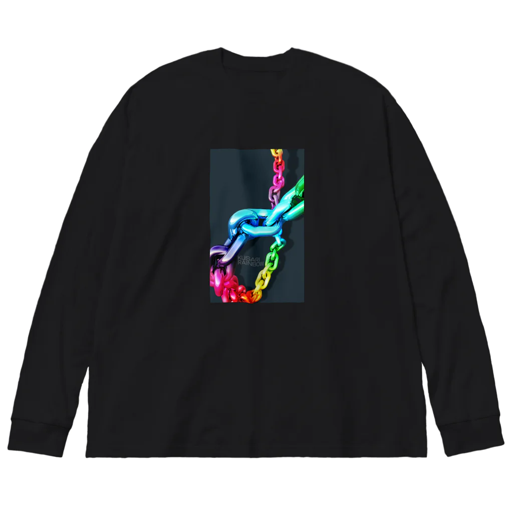 ナグラクラブ デザインのくさりレインボー4　sma Big Long Sleeve T-Shirt