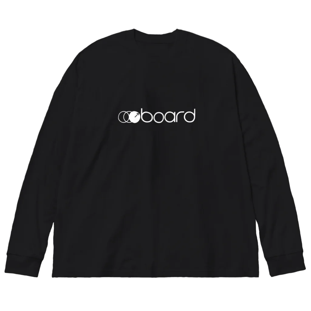 boardショップのboardロゴ（白） ビッグシルエットロングスリーブTシャツ