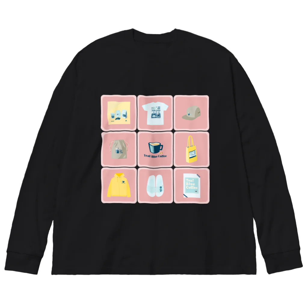 Teal Blue CoffeeのTealBlueItems _Cube PINK Ver. ビッグシルエットロングスリーブTシャツ