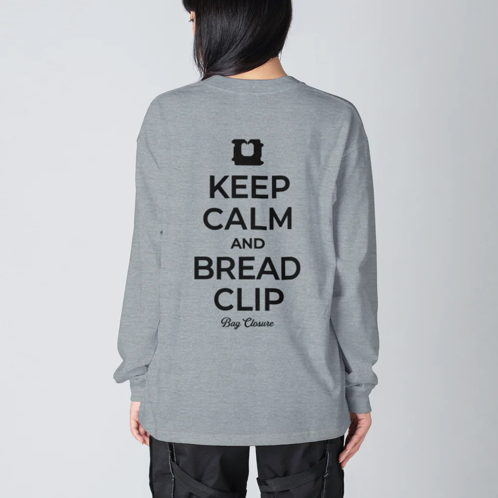 kg_shopの[☆両面] KEEP CALM AND BREAD CLIP [ブラック]  ビッグシルエットロングスリーブTシャツ