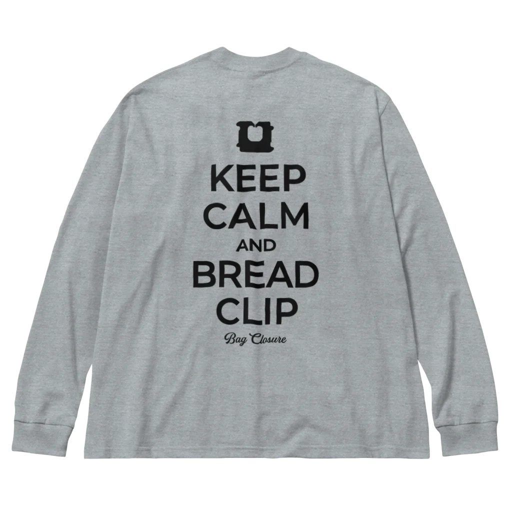 kg_shopの[☆両面] KEEP CALM AND BREAD CLIP [ブラック]  ビッグシルエットロングスリーブTシャツ