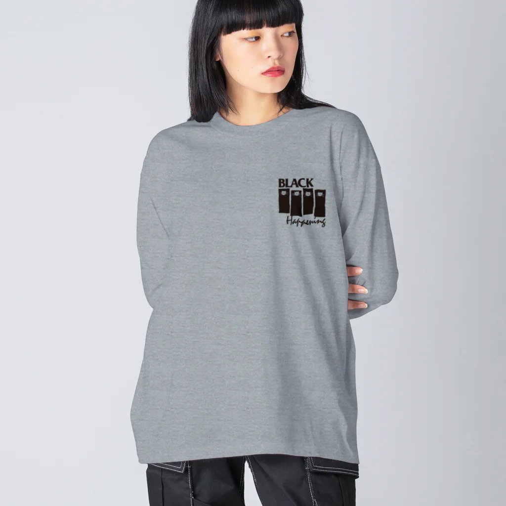 オサモハンキンポーの BLACK HAPPENING（ver2） Big Long Sleeve T-Shirt