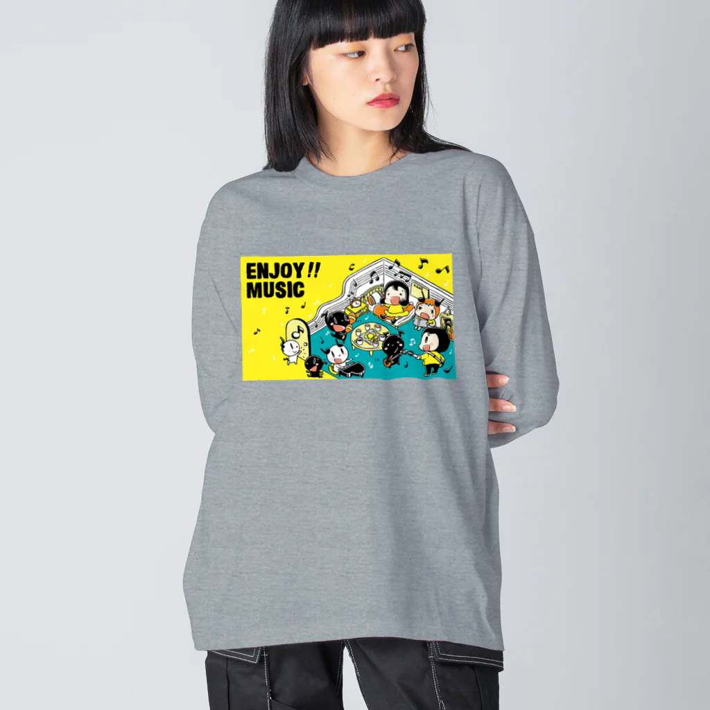 フルタハナコの「ハナばたけ」のENJOY MUSIC ビッグシルエットロングスリーブTシャツ