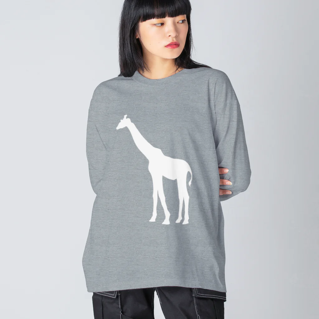 あおぞらのキリン_WHITE Big Long Sleeve T-Shirt