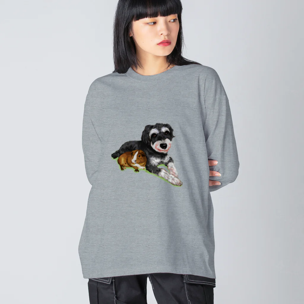 M-SUZURIのモルシュナ2☆ポップクリア Big Long Sleeve T-Shirt