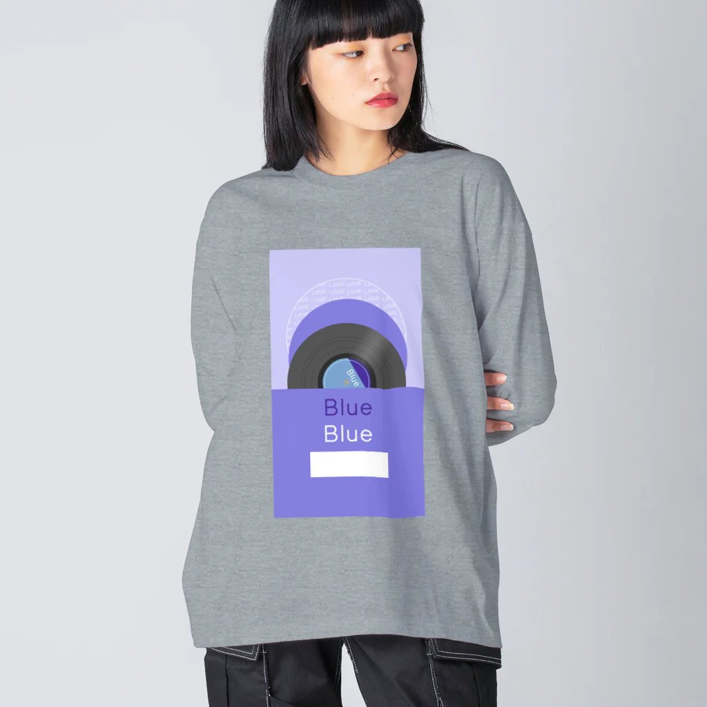 gumiの推し色★Blue レコード Big Long Sleeve T-Shirt