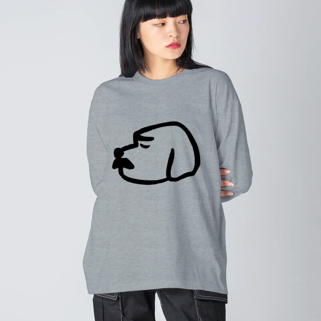 お髭ショップのお髭ビッグドッグ(黒) Big Long Sleeve T-Shirt