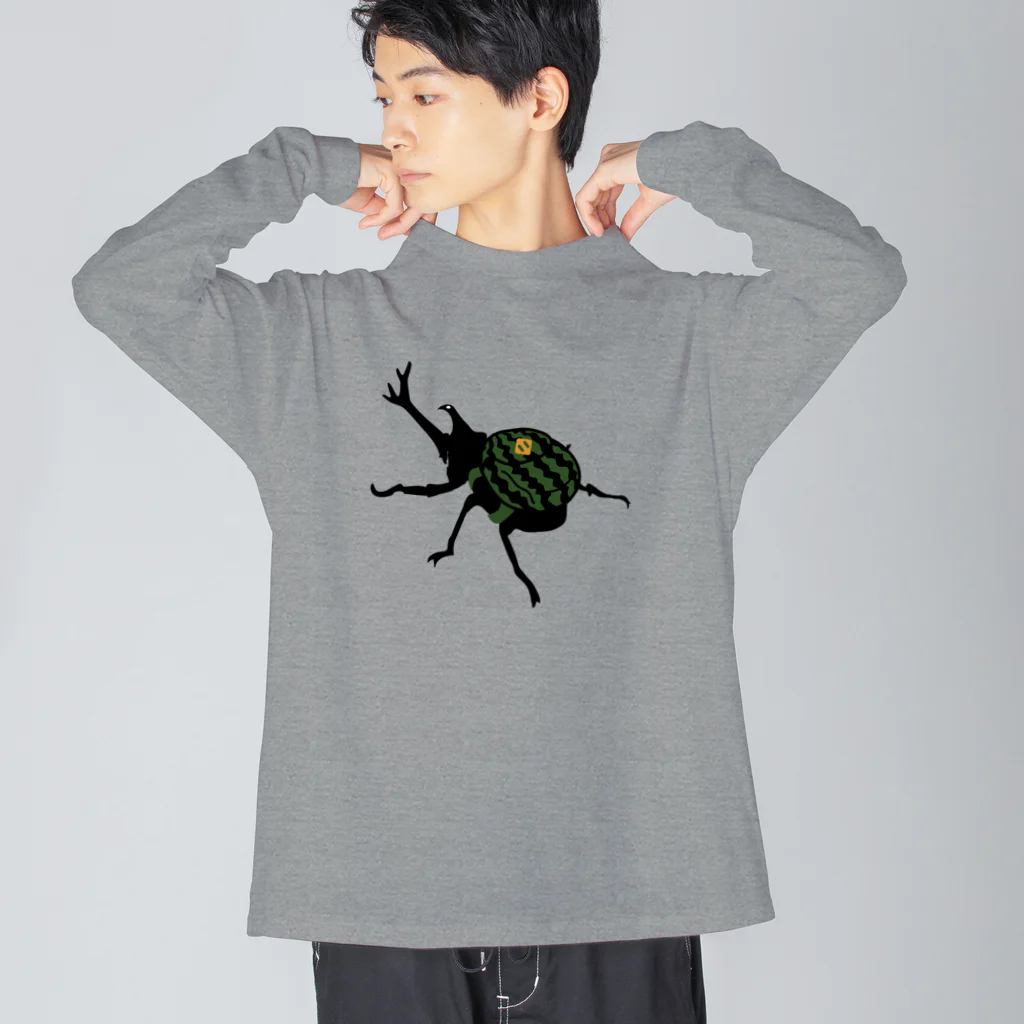 キッズモード某のスイカリュックのカブトムシ Big Long Sleeve T-Shirt