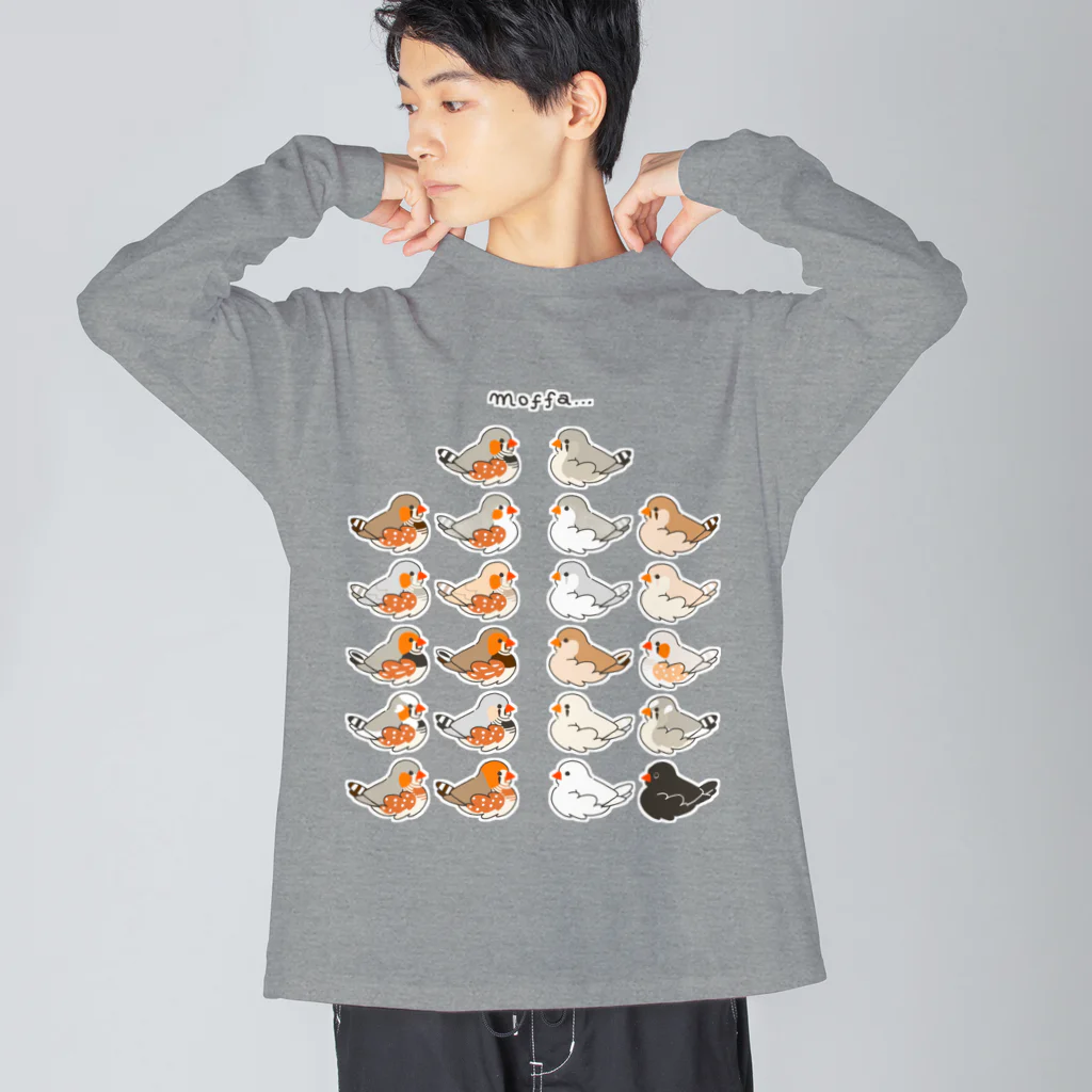 コトリコ雑貨のエンガワが爆発するキンカチョウ(集合) Big Long Sleeve T-Shirt