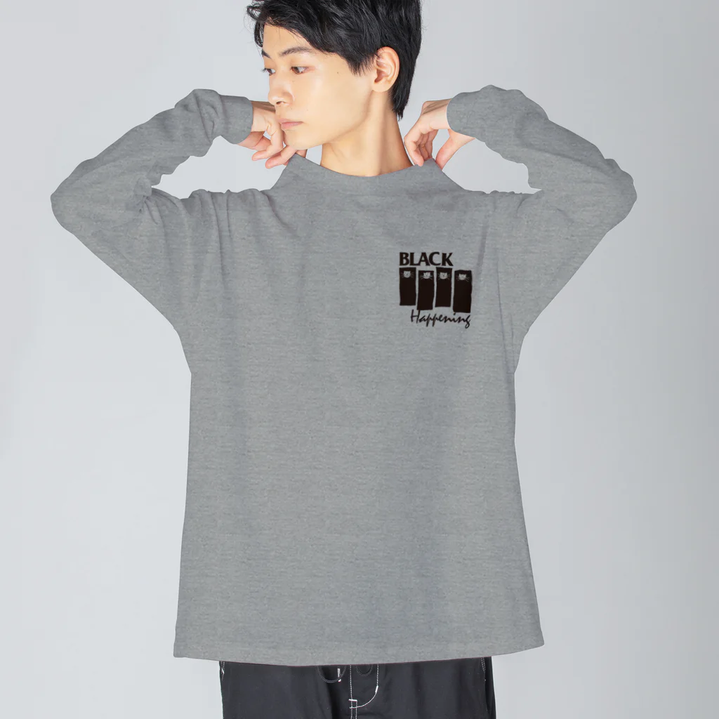 オサモハンキンポーの BLACK HAPPENING（ver2） Big Long Sleeve T-Shirt