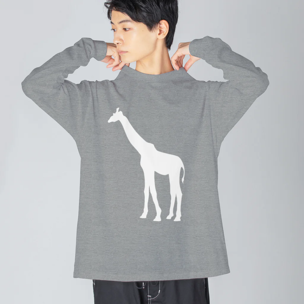 あおぞらのキリン_WHITE Big Long Sleeve T-Shirt