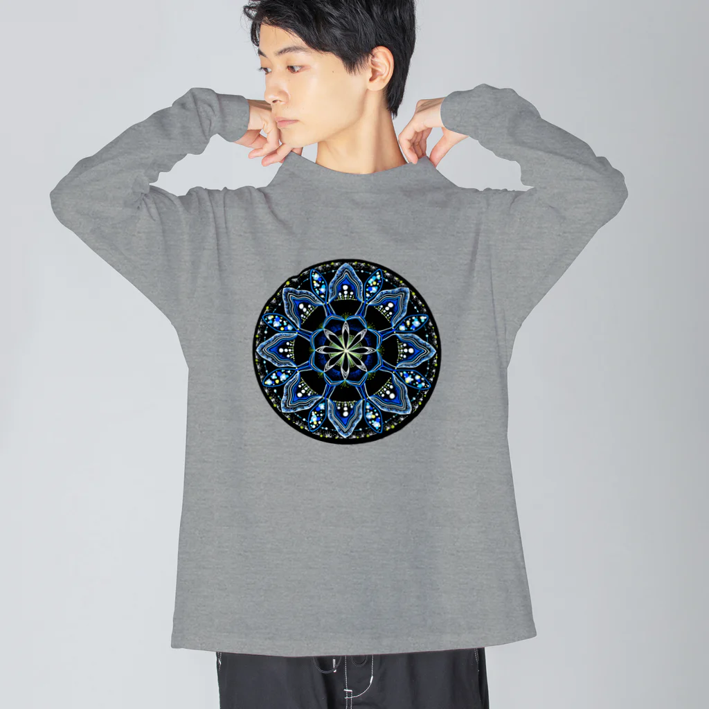 始季彩＠suzuriの薄氷−丸ver. Big Long Sleeve T-Shirt