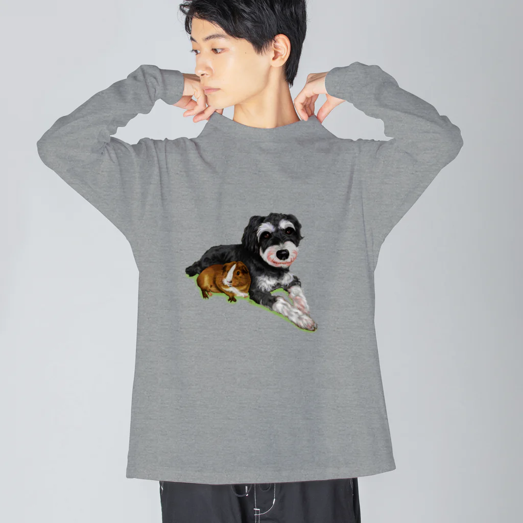 M-SUZURIのモルシュナ2☆ポップクリア Big Long Sleeve T-Shirt