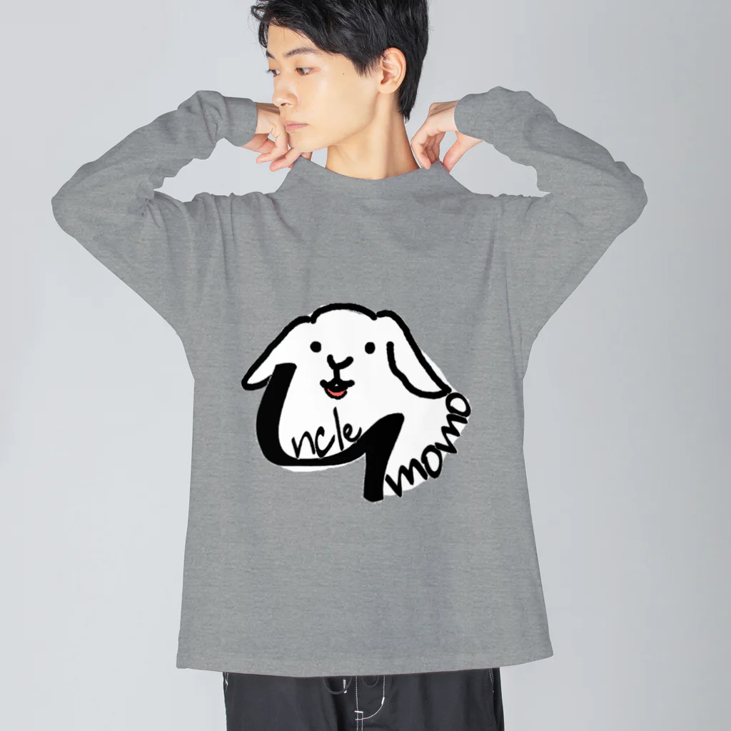 uncle momoの【uncle momo】ロゴ Big Long Sleeve T-Shirt