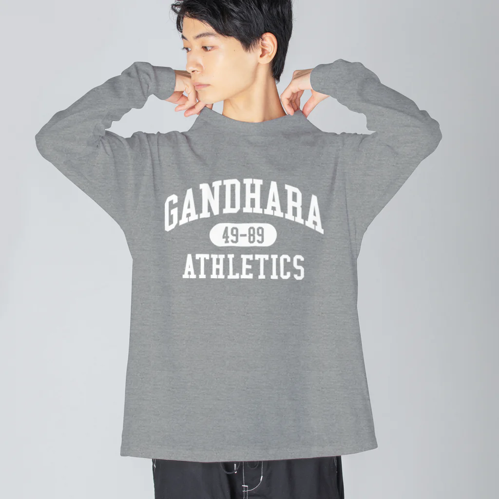 【SEVA】 （雲黒斎 公式ショップ ）のGANDHARA ATHLETICS （ホワイト プリント バージョン） Big Long Sleeve T-Shirt