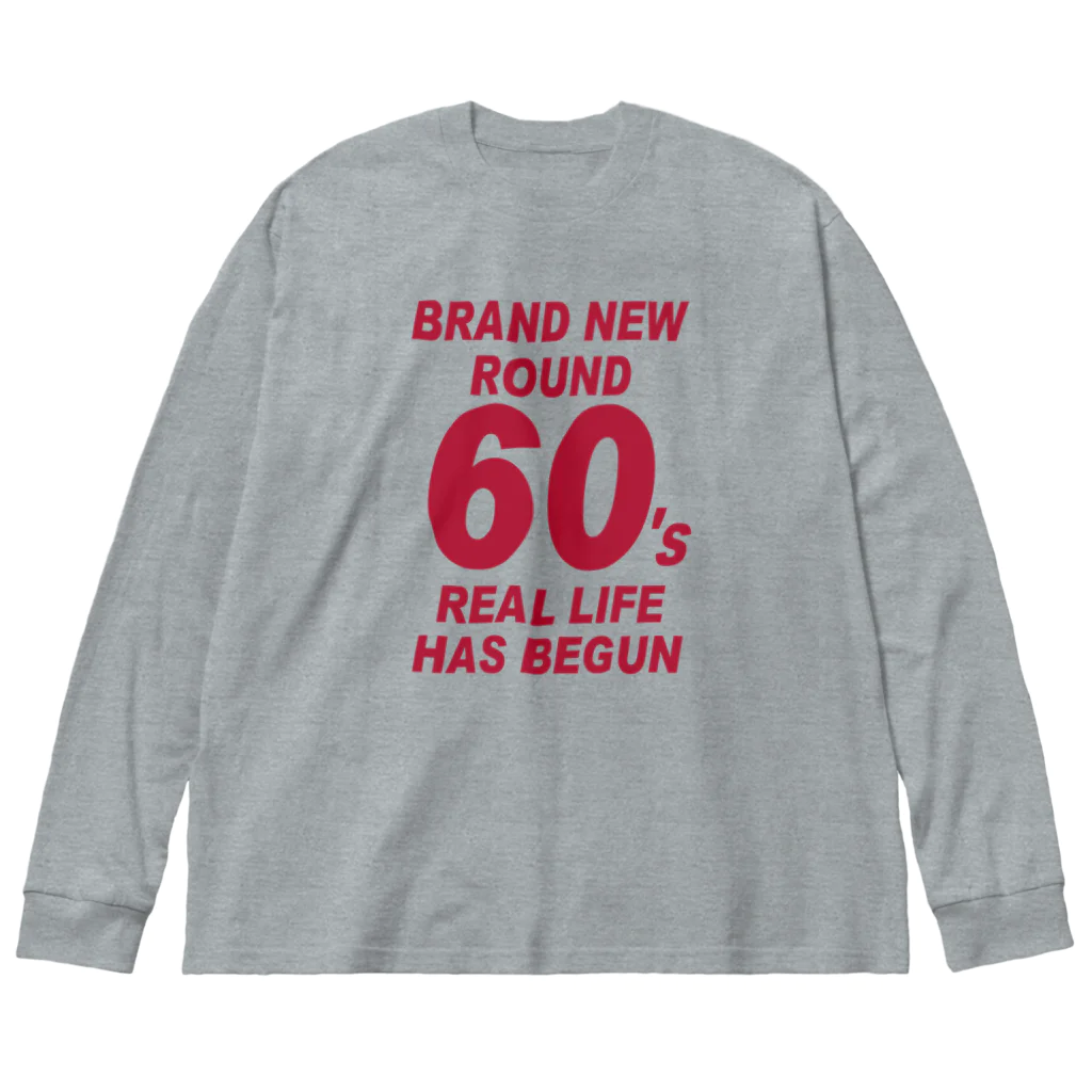 キッズモード某のROUND60 / 還暦＆アラ還を軽やかにすごすロゴ ビッグシルエットロングスリーブTシャツ