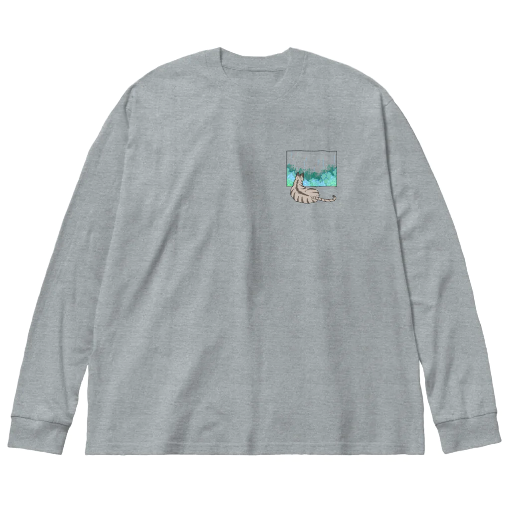 なごの殿と梅雨／猫 Big Long Sleeve T-Shirt