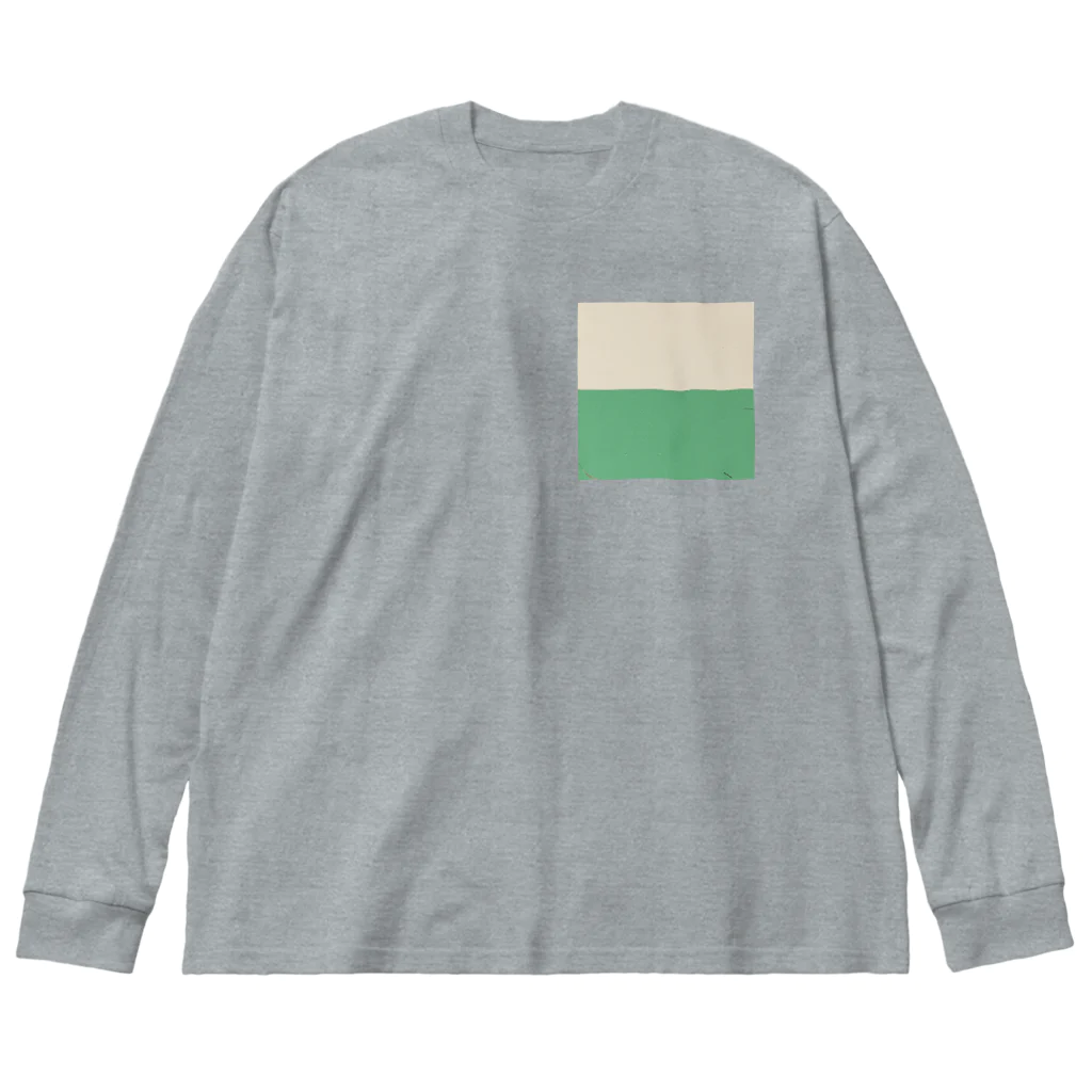 リューカデンドロンのクリーム&グリーン Big Long Sleeve T-Shirt