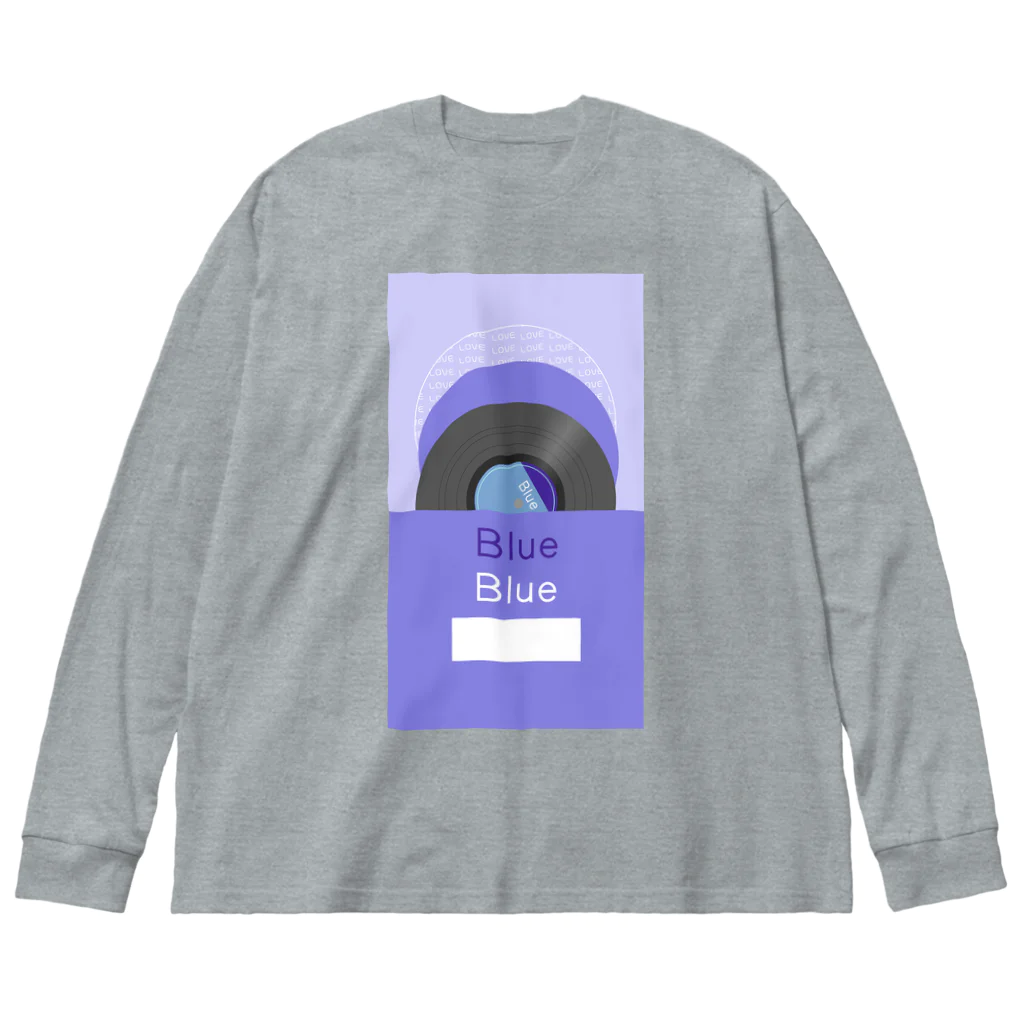 gumiの推し色★Blue レコード Big Long Sleeve T-Shirt