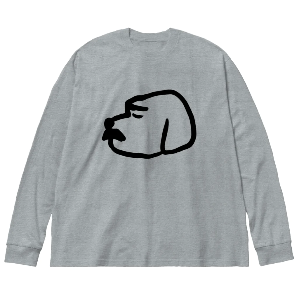 お髭ショップのお髭ビッグドッグ(黒) Big Long Sleeve T-Shirt