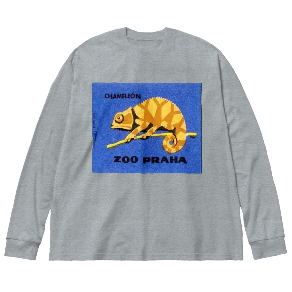 YS VINTAGE WORKSのチェコ・プラハ動物園　カメレオン Big Long Sleeve T-Shirt