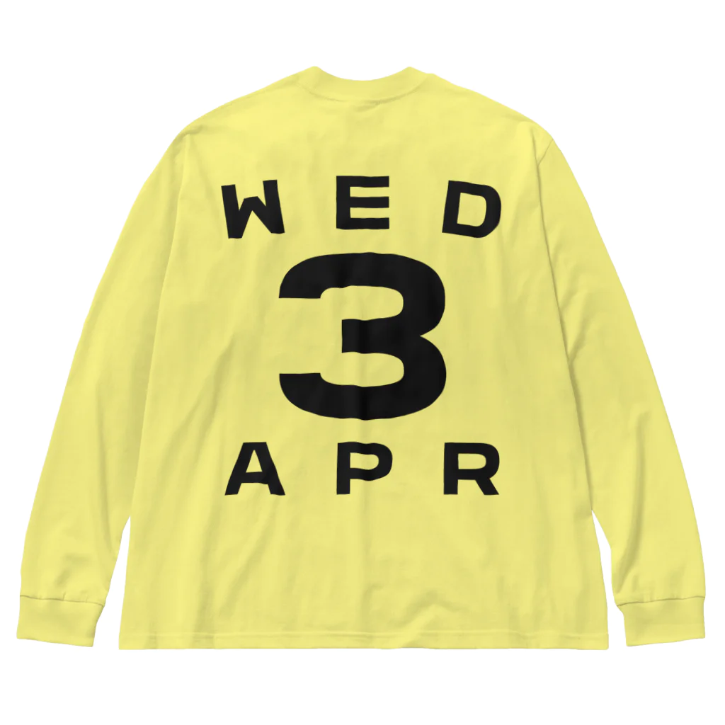 XlebreknitのWednesday, 3rd April Big Long Sleeve T-Shirt