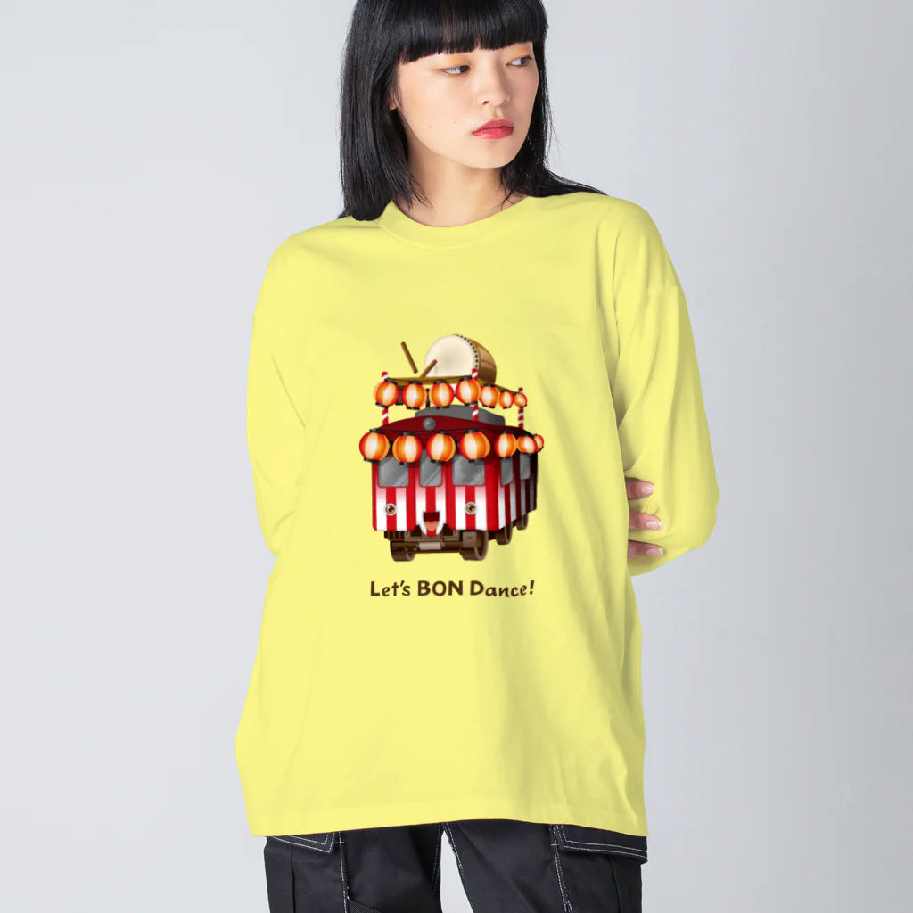 Train Kids! SOUVENIR SHOPの盆踊り電車 Big Long Sleeve T-Shirt