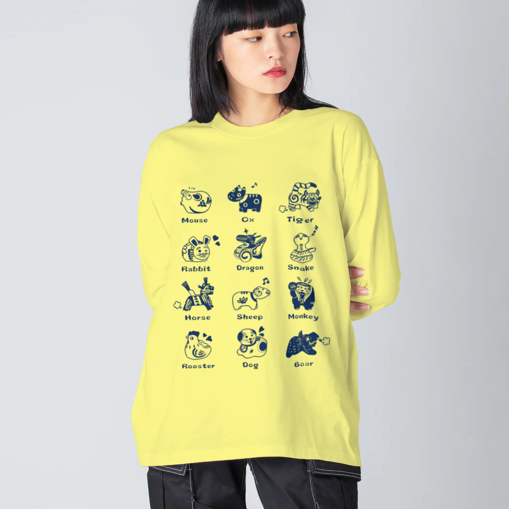 SU-KUのThe Zodiac of Fukushima Big Long Sleeve T-Shirt